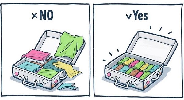 6 cách xếp đồ đi du lịch gọn gàng, không bị nhăn