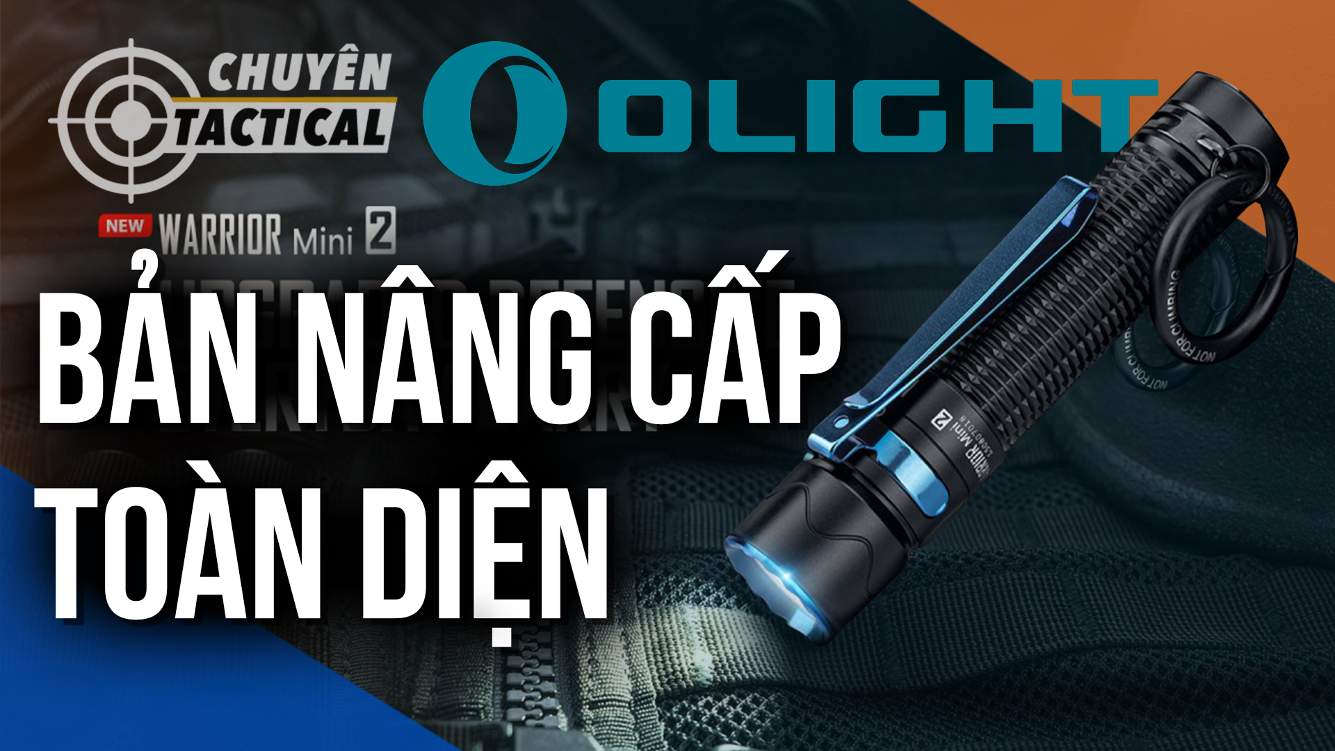 Review Đèn pin OLIGHT WARRIOR MINI 2-1750lumens/220m/Cảm biến tiệm cận-Phiên bản hoàn thiện của Đèn pin EDC tự vệ