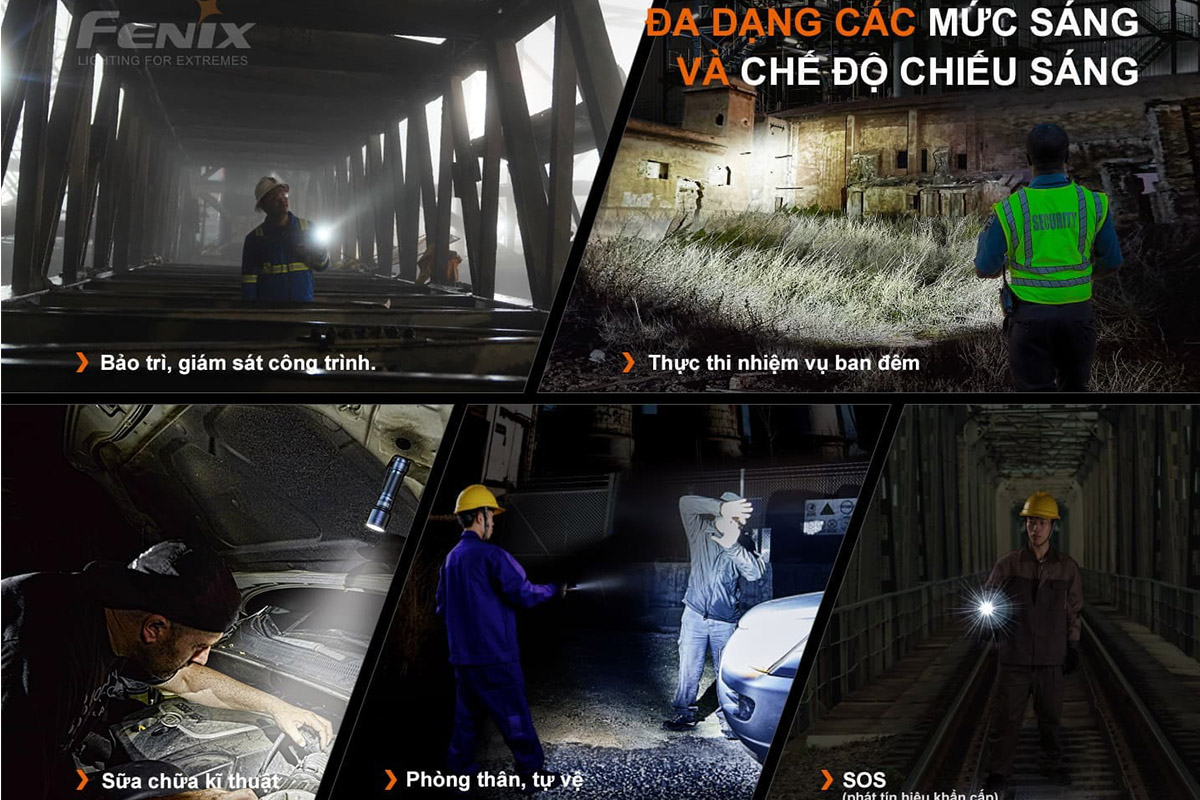 Các chế độ sáng của đèn pin và ứng dụng thực tế