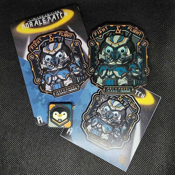 |M.A.M.U| Penguin Fight & Flight Acrylic Patch Set